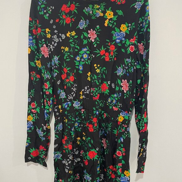Twist & Tango Women's Black Long Sleeve Floral Dress Size 36 - Picture 3 of 9